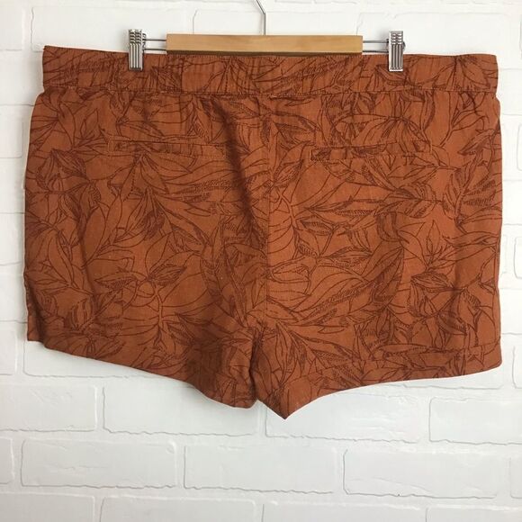 2/40$  NWT Reitmans linen blend shorts bermudas size 20 plus size elastic waist - Picture 2 of 11
